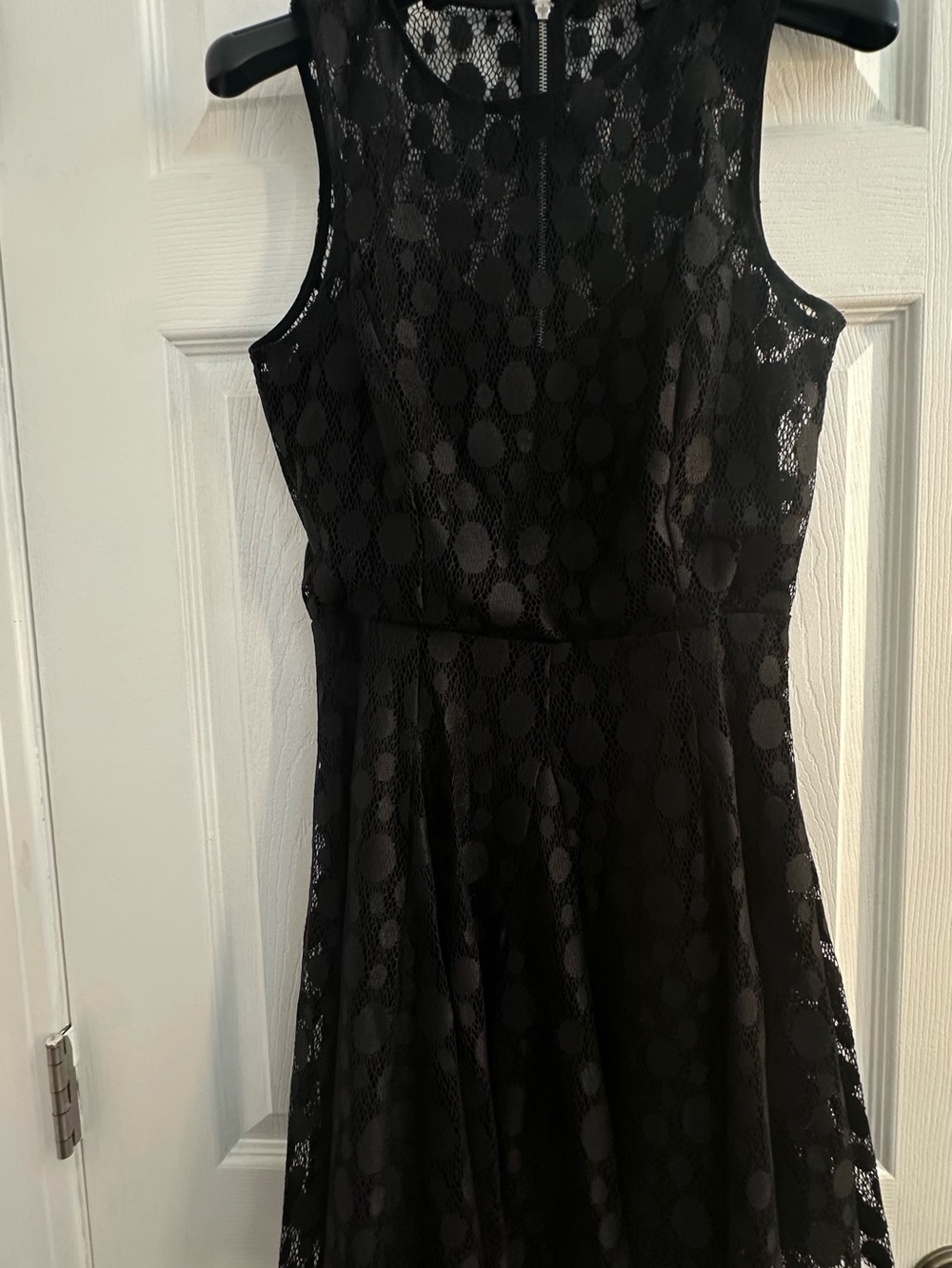 Armani Exchange Black Sleeveless Lace Fit-and-Flare Dress size 2